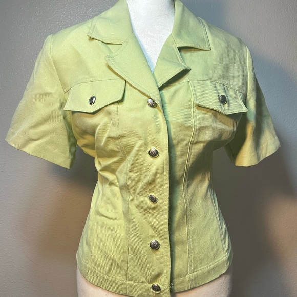 stonebridge Tops - Vintage Y2K retro western soft line  green  woman size 6 blazer top